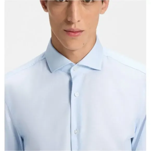 Hugo Boss Men's Light Blue Slim Fit Shirt Size XL